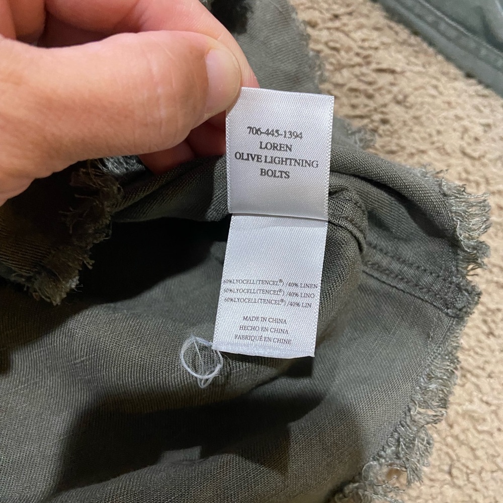 Rails Loren Lightning Bolts Button Up Top Olive G… - image 6